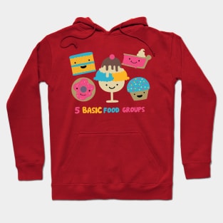 5 Basic Food Groups - Desserts Hoodie